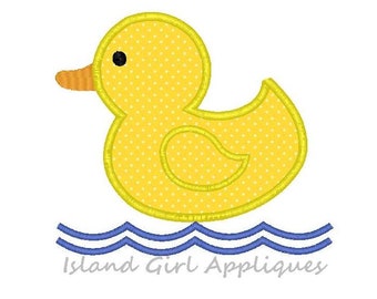 Rubber Ducky Machine Embroidery Applique Design (Digital Download)