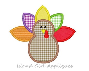 Thanksgiving Turkey Machine Embroidery Applique Design