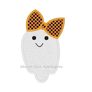 Girl Ghost Machine Embroidery Applique Design