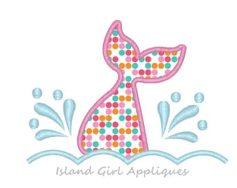 Máquina de cola de sirena bordado Applique Design