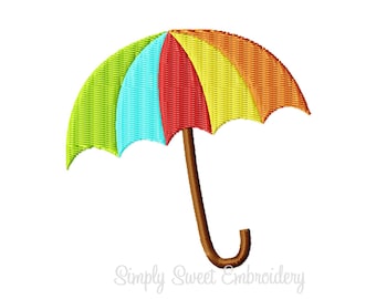 Beach Umbrella Mini Machine Embroidery Design