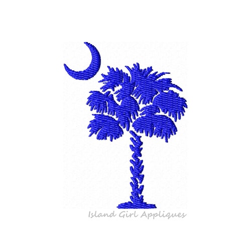 Palmetto Tree Machine Embroidery Design - Etsy