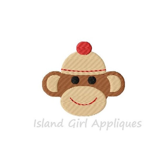 Sock Monkey Mini Machine Embroidery Design