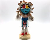 Native American Kachina Doll Sunface Handmade Indian Signed