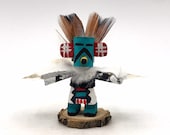 Native American Kachina Doll Eagle Handmade Indian Signed Removable Mask