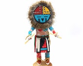 Native American Kachina Doll Sunface Handmade Indian Signed