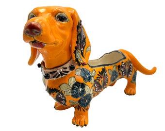 Talavera Dachshund Pot - Etsy