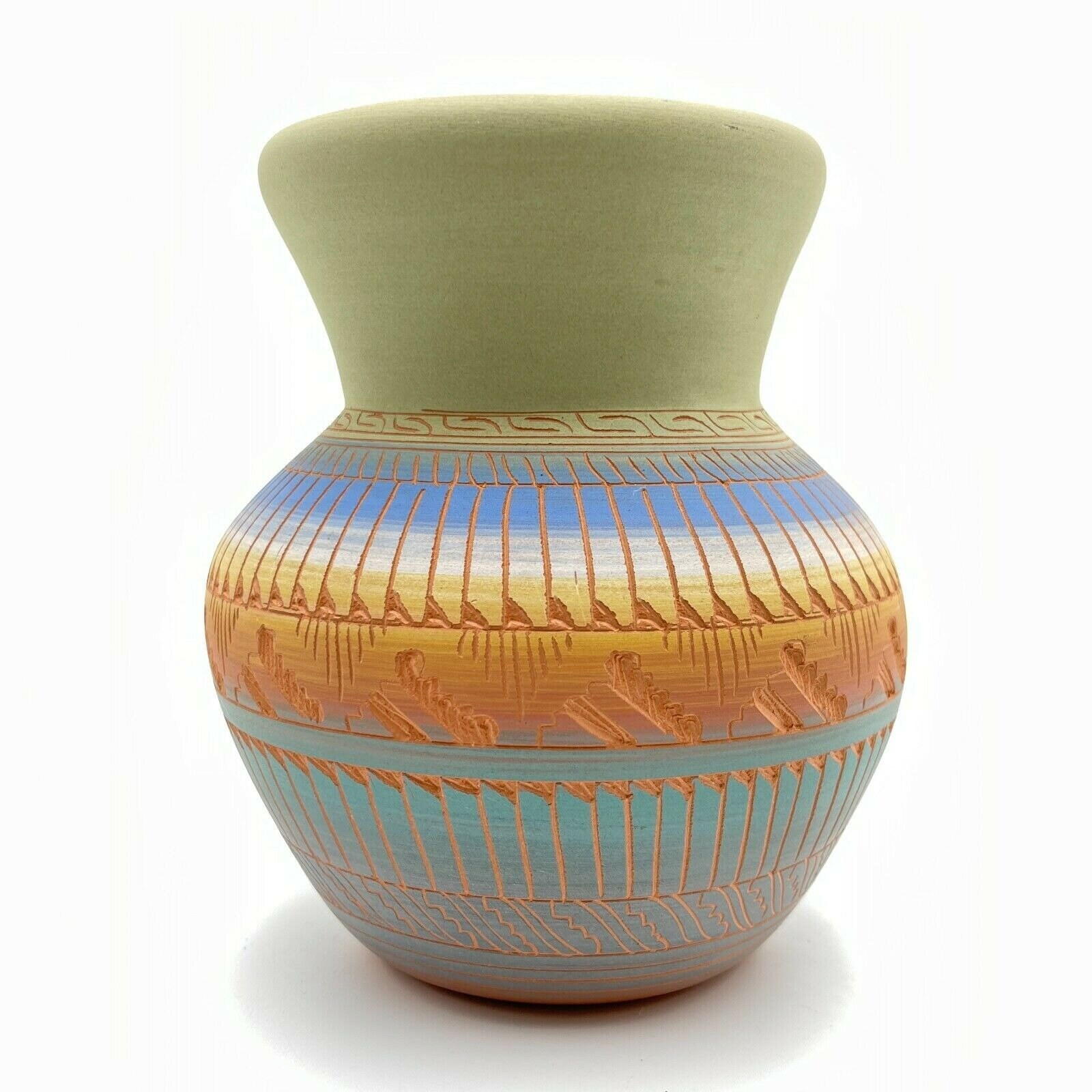 Art & Collectibles Fine Art Ceramics Native American Pottery Indian Vase  Navajo Handmade Navajo CB img.hospital