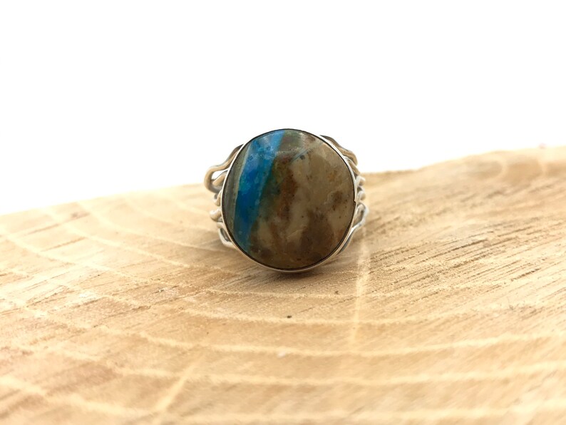 Native American Jewelry Turquoise Ring Handmade Sterling Silver .925