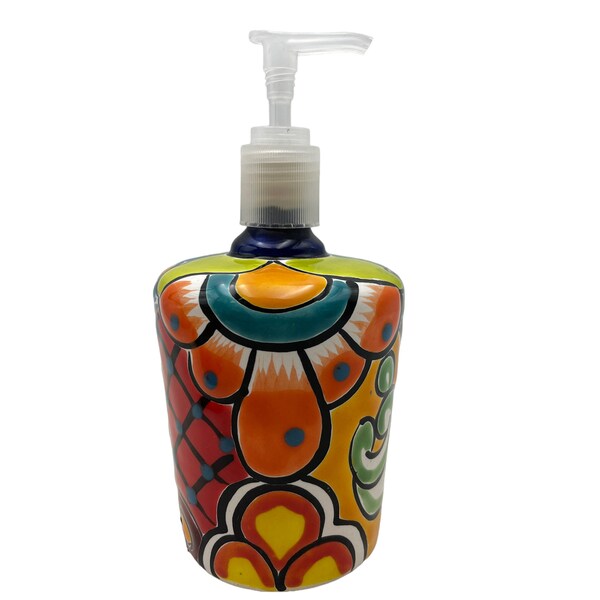 Mexican Pottery Soap Dispenser Etsy