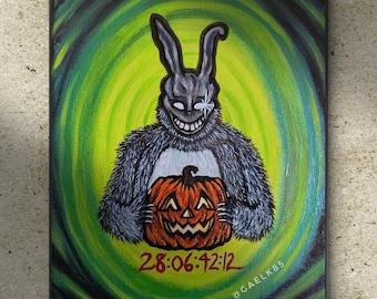 Impresión original de la pintura acrílica de Bunny Frank-Donnie Darko