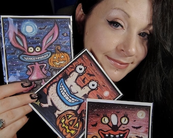Real Monsters Trio- Original acrylic painting prints