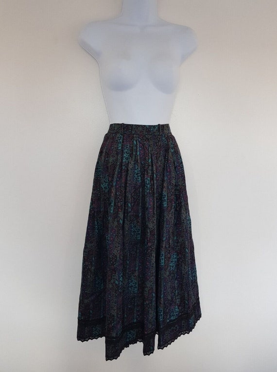 Vintage Skirt Size 12 14 Multicoloured Floral Geo… - image 4