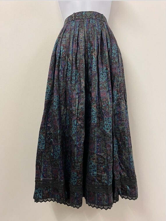 Vintage Skirt Size 12 14 Multicoloured Floral Geo… - image 3