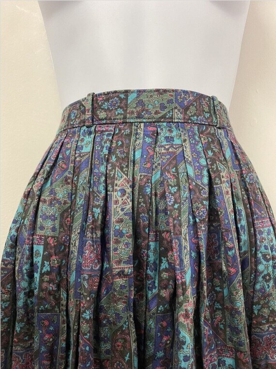 Vintage Skirt Size 12 14 Multicoloured Floral Geo… - image 5