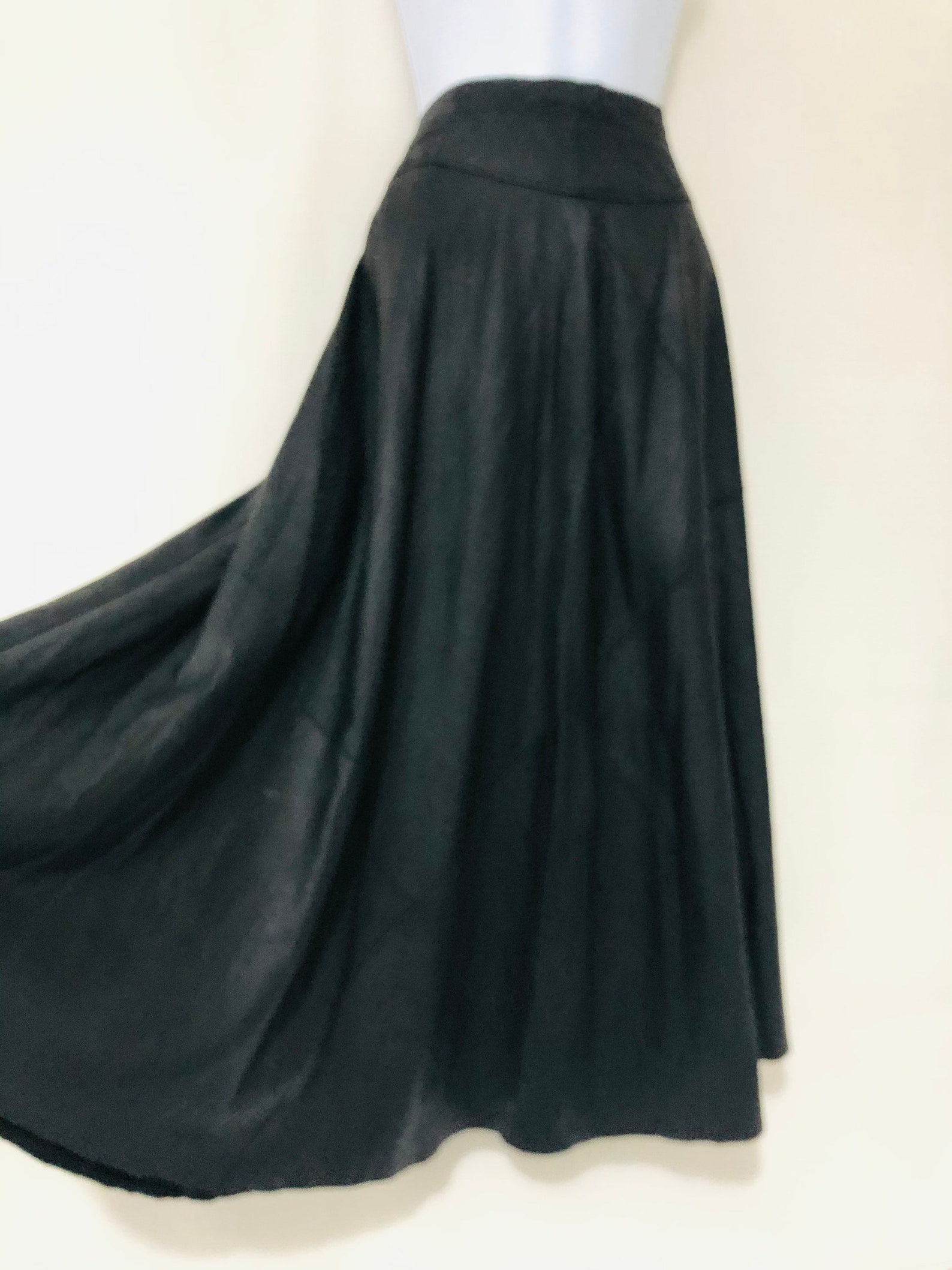 Leather Skirt Black Size 10 Long Goth Maxi Steam Punk Retro | Etsy