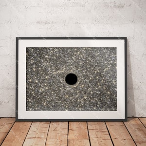 An illustration of a supermassive black hole NASA Poster, Digital Print,  Digital Download,  Space Poster