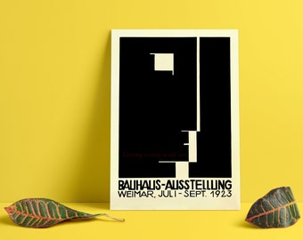 Bauhaus-kunsttentoonstellingsposter, vintage geometrische print (digitale download)