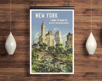 Vintage Posters NYC, New York Poster, New York Prints , NYC Wall Art, New York Wall Art, Print NYC , Printable Wall Art,Digital Download