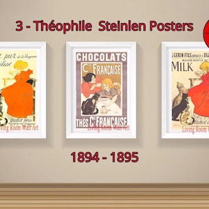 Théophile Steinlen Printable Art - Vintage Cat Wall Decor