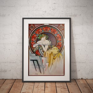 Mucha Jugendstil, Jugendstil Drucke, Jugendstil, Art-Deco-Druck, Art-Deco-Wandkunst