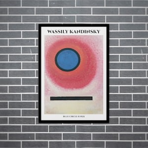 Wassily Kandinsky Blue Circle II  1925 ,Kandinsky exhibition poster, Blue Circles, Kandinsky poster