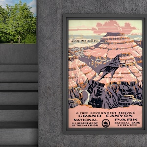 Grand canyon travel poster, Grand canyon digital, Grand canyon print, Digital Download, Printable Files, Printable Art, Printable Wall Art
