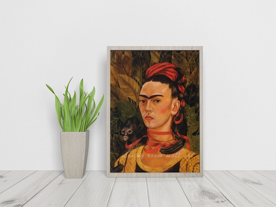Frida Kahlo Autorretrato Con Un Mono 1938 Frida Kahlo Poster