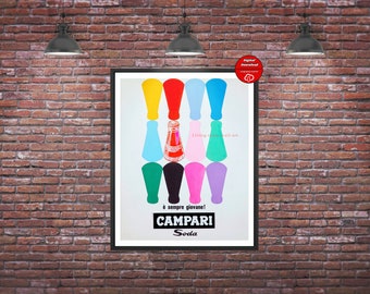 Pôster vintage para download da Campari Print