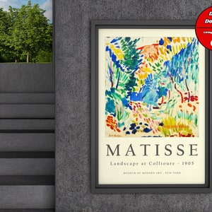 Henri Matisse Exhibition Poster, Landscape at Collioure, HIGH QUALITY PRINT, French, Collioure, Summer 1905, Home Decor, Matisse 1905