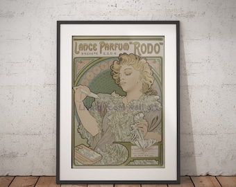 Alphonse Mucha Lance Parfum Rodo Poster - Art Nouveau Print (Digital Download)
