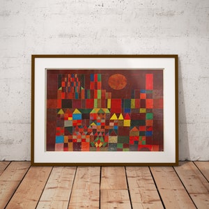 Klee Wand Kunst Ausstellung Digital Download Poster Vintage Galerie Druck, Klee Gemälde, Paul Klee Schloss und Sonne, Klee Meisterwerke