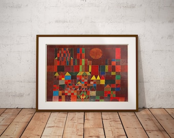 Paul Klee Castle and Sun Print, Vintage Exhibition Poster (Digital Download)