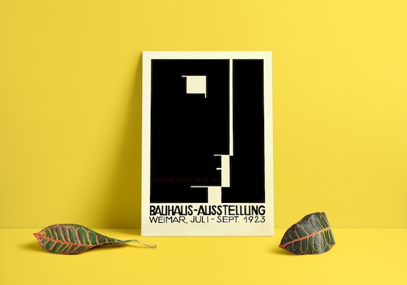 Bauhaus Art Exhibition Poster, Vintage Geometric Print (Digital Download)
