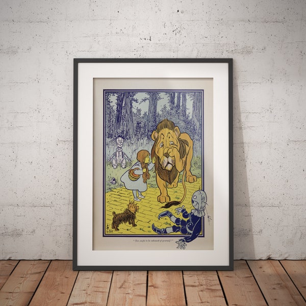 Dorothy meets the Cowardly Lion, from The Wonderful Wizard of Oz , Printable , Printable Wall Art, Photography ,Poster, Decor, Photo Prints