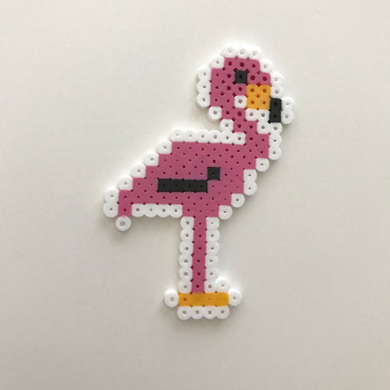 Perler bead flamingo summer perler bead flamingo perler Etsy
