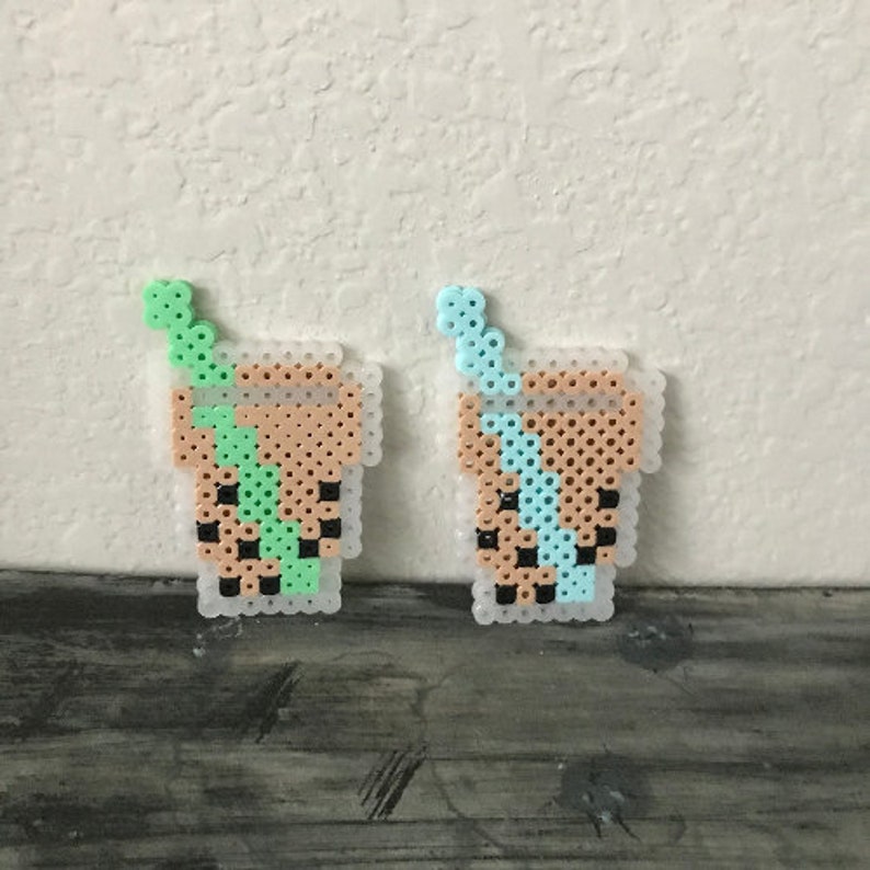 Bubble Tea Perler Bead Tea Perler Bead Perler Bead Perler Etsy Sweden