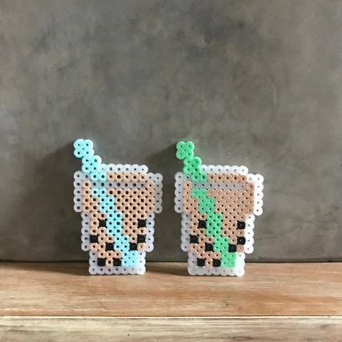 Bubble Tea Perler Bead, Tea Perler Bead, Perler Bead, Perler Bead Art