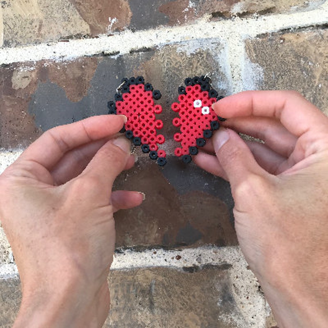 Perler Bead Keychain Friend Perler Bead Freindship Keychain Etsy