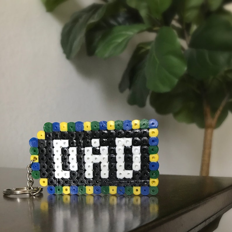 Perler bead keychain dad perler bead fathers day keychain Etsy