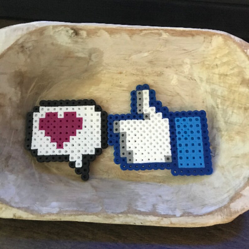 Perler Bead Social Media, Perler Bead Like, Perler Bead Bundle, Media