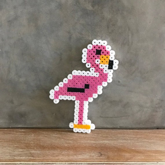 Perler bead flamingo summer perler bead flamingo perler Etsy