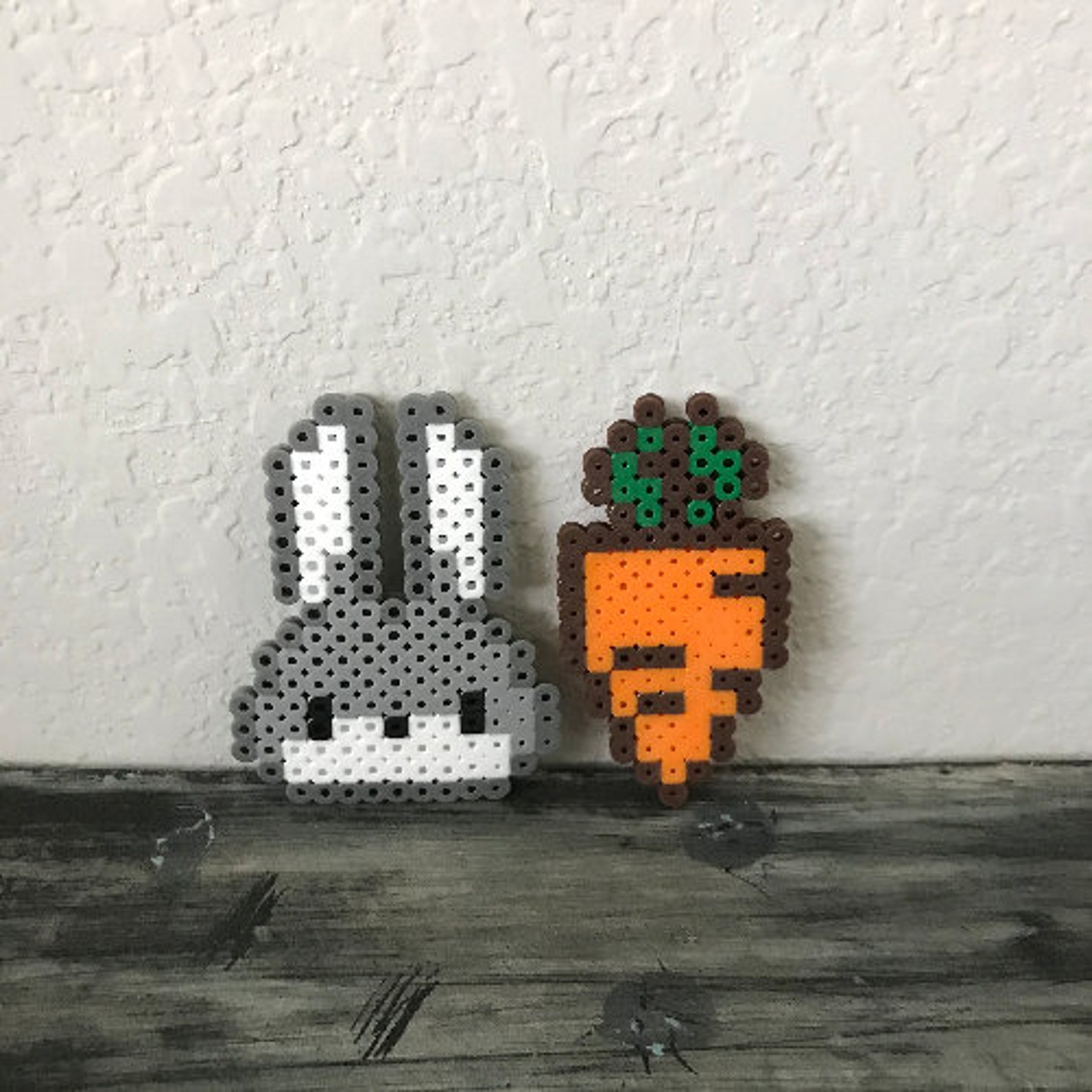 Perler bead bunny perler bead carrot perler bead bundle Etsy