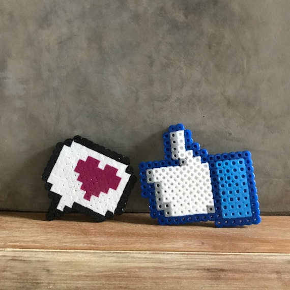 Perler Bead Social Media, Perler Bead Like, Perler Bead Bundle, Media  Perler Bead, Perler Bead Art, Perler Bead Set, Gift, Perler Bead, Pack 