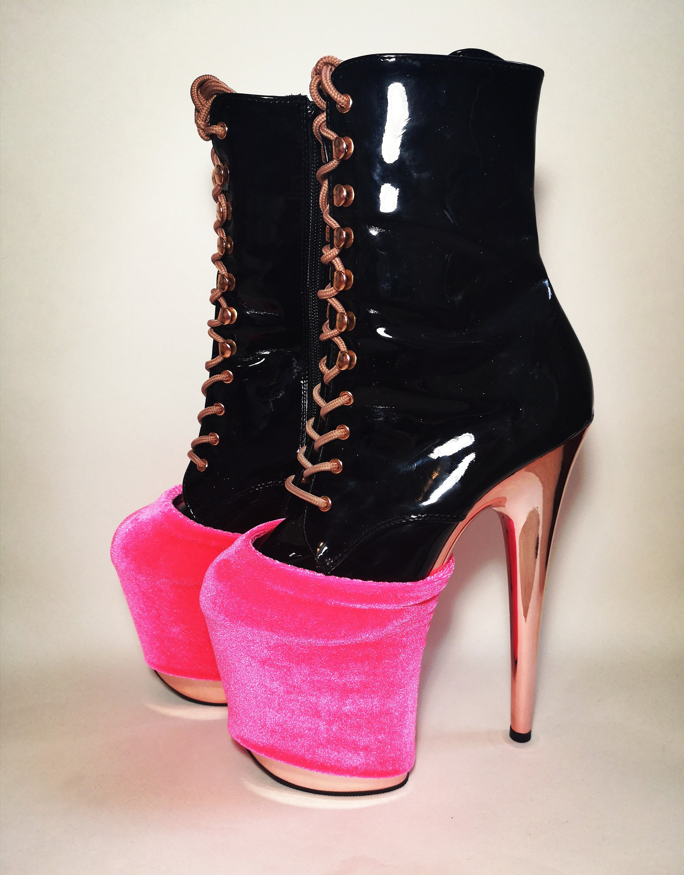 Hot Pink Velvet Pleaser Protectors