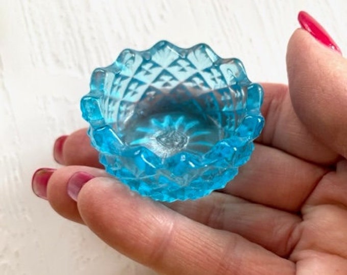 Vintage Cut Glass Crystal Salt Cellar Lead Crystal Salt Cellar Cut Glass Salt Etsy