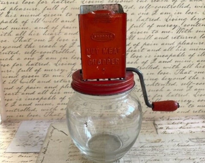 Vintage Glass Nut Grinder Vintage Nut Chopper Vintage Kitchen Decor Etsy