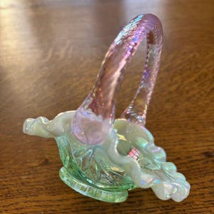 Fenton Pink Basket - Etsy