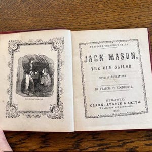 Antique 1855 Story Book - 1855 "Jack Mason The Old Sailor" - Antique Book Collector