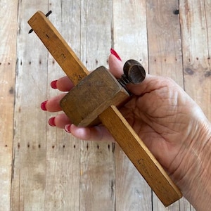 Antique Wood Carpenter Scribe - Wood Carpenter's Scribe Tool - Antique Hand Tools